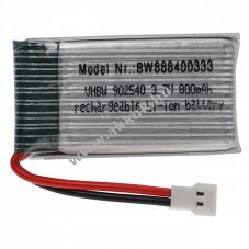 Helyettest modell / RC Akku 3.7V, Li-Po, 800mAh, XH2.54 csatlakoz 25C