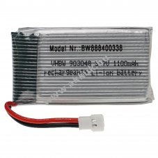 Helyettest modell / RC Akku 3.7V, Li-Polymer, 1100mAh, XH2.54-csatlakoz