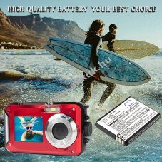 AgfaPhoto Realishot WP8000 helyettes�t� k�lt�ri kamera akku 3,7V 500mAh 1,8Wh Li-Polymer