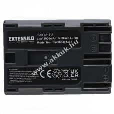 Helyettes�t� EXTENSILO akku Canon t�pus BP-511 1900mAh
