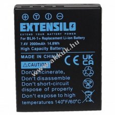 Helyettest EXTENSILO akku Olympus OM-D E-M1 Mark II tpus BLH-1 2000mAh