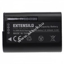 Helyettest EXTENSILO akku Panasonic Lumix DC-S5 2250mAh tpus DMW-BLK22