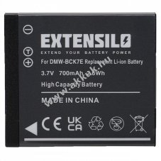 Helyettest EXTENSILO akku Panasonic Lumix tpus DMW-BCK7E 700mAh