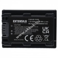 Helyettest EXTENSILO akku Sony tpus NP-FH50 650mAh