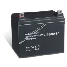 lom akku 12V 34Ah Multipower tpus MP34-12C ciklusll, ciklikus M6