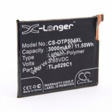 Helyettest akku Alcatel A30 Fierce, OT-5049s 3000mAh