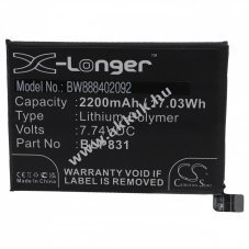 Helyettest akku Oppo Find X3 Pro tpus BLP831, 2200mAh