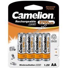 Camelion Mignonakku tpus AA (ceruzaakku tpus) 2700mAh NiMH 4db/csom.