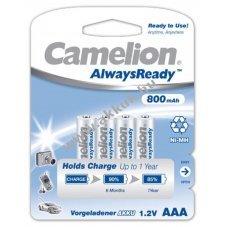 Camelion HR03 Micro AAA AlwaysReady, Ni-MH akku 4db/csom. 800mAh