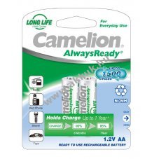 Camelion akku tpus HR6 Mignon AA (ceruzaakku tpus) AlwaysReady 2db/csom. 800mAh