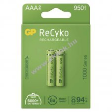 GP ReCyko HR03 (AAA) akku 950mAh 2db/csomag