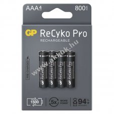 GP ReCyko Pro Professional HR03 (AAA) akku 4db/csomag