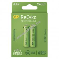 GP ReCyko HR6 (AA) ceruza akku 2450mAh 2db/csomag - Kirusts! - A kszlet erejig!