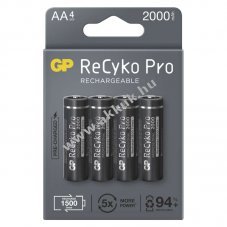 GP ReCyko Pro Professional HR6 (AA) ceruza akku 2000mAh 4db/csomag - Kirusts!