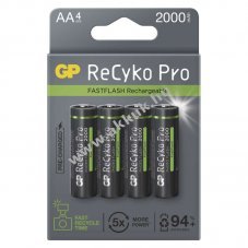 GP ReCyko Pro Photo Flash HR6 (AA) 2000mAh ceruza akku 4db/csomag