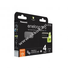 Panasonic eneloop pro AAA Mikro akku 930mAh 4db/csomag + elemtartdoboz