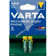 Varta ceruza akku AA Mignon 800mAh 2db/csomag