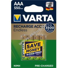 Varta Power Akku Ready2Use Micro AAA 4db/csomag 550mAh - Kirusts! - A kszlet erejig!