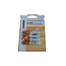 VHBW HR03 Micro AAA akku Ready 2 Use 4db/csom. 800mAh