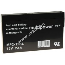 Multipower lomakku MP2-12SL 12V  12V 2Ah  (UMP2-12SL)