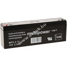 �lom akku Multipower MP2,3-12 helyettes�ti MP2,2-12 Vds min�s�ssel
