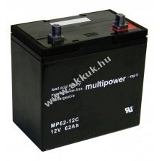Powery lom akku 12V 62Ah (Multipower) MP62-12C ciklusll, ciklikus
