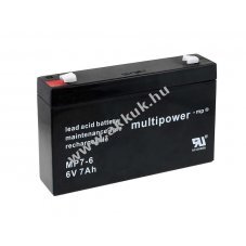 Powery lom akku Multipower MP7-6 helyettesti Panasonic LC-R067R2P 6V 7Ah