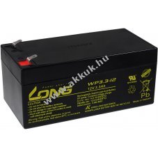 Kung Long lom akku WP3.3-12 helyettesti Panasonic LC-R123R4PG