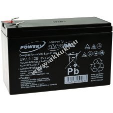 Powery lom zsels akku helyettesti YUASA tpus NP7-12L 12V 7,2Ah