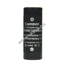 Keeppower IMR18500 akku 3.7V, 1100mAh, 10A, vdelmi elektronika nlkl