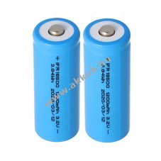 2db 18500 Li-FePo4 akku 3.2V, 1000mAh, (Csak napelemes LED-es lmpkhoz)