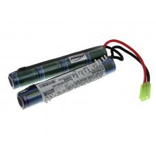 Helyettest Airsoft akku 9,6V 1500mAh (4+4 akkucella sorba ktve)