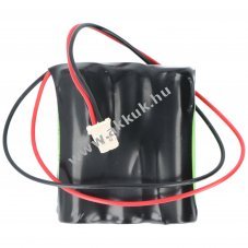 Vszvilgts akku, Ni-MH, 3.6V, 1500mAh, AA akkupakk 11 cm vezetkkel