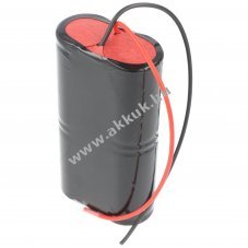 Vszvilgts akku Ni-Cd, 4.8V, 4500mAh, L2x2, Mono D, 20 cm vezetkkel