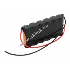 Vszvilgts akku, Ni-MH, 7.2V, 2100mAh, F1x6 akkupakk A, 20 cm vezetkkel