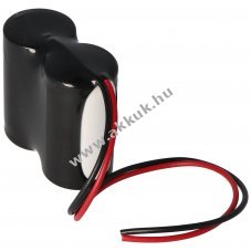 Vszvilgts akku, Ni-Cd, 2.4V, 4500mAh, F1x2 Mono D akkupakk 20 cm vezetkkel