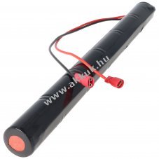 Vszvilgts akku, Ni-Cd, 7.2V, 2500mAh, L1x6 Baby C akkupakk 30 cm vezetkkel, Faston