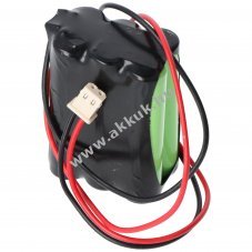 Vszvilgts akku, Ni-MH, 7.2V, 600mAh, Micro AAA akkupakk 20 cm vezetkkel s csatlakozval