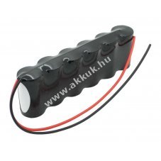 Vszvilgts akku, Ni-Cd, 7.2V, 4500mAh, F1x6 Mono D akkupakk 20 cm vezetkkel