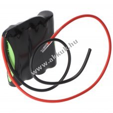 Vszvilgts akku, Ni-MH, 4.8V, 600mAh, F1x4 Micro AAA akkupakk 20 cm vezetkkel