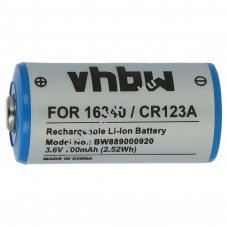 16340 / CR123A akku, 3.6V, Li-ion, 700mAh - Kirusts!