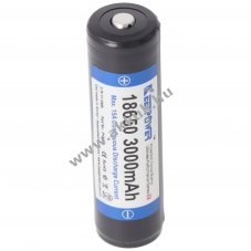 Keeppower 18650 akkucella 3.6-3.7V 3000mAh, Li-Ion vdelmi elektronikval 15A - Kirusts!