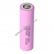Samsung akku INR18650-30Q 3000mAh, 3.7V, 15A, vdelmi elektronika nlkl, rintkez fejjel