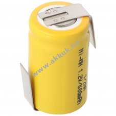 1/2AA Ni-MH akku 1.2V, 600mAh, Z forrfl