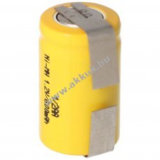 1/2AA Ni-MH akku 1.2V, 600mAh, U forrfl