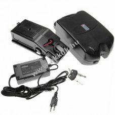 Nyeregcs, lscs akku + tart, Li-Ion, 24V, 13,2Ah, fekete