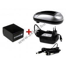 Helyettest akku + Akkutlt Sony tpus NP-FH100 szett