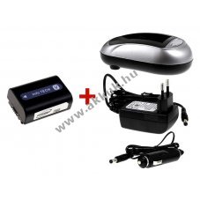 Helyettest akku + Akkutlt Sony tpus NP-FV50 szett