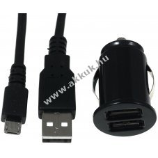 Mini aut�s t�lt� adapter + 2.0 High-Speed t�lt� k�bel Samsung Galaxy S4 / S4 mini