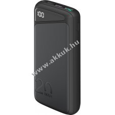 Bivalyers kls akkumultor fthet kabthoz, mellnyhez fekete, 20000mAh BF